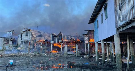 600 houses razed by Lapu.